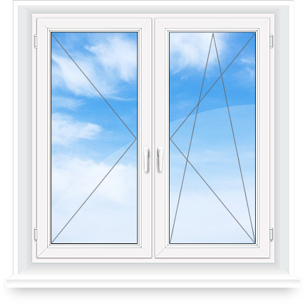 Dvokrilni PVC prozor - Shema