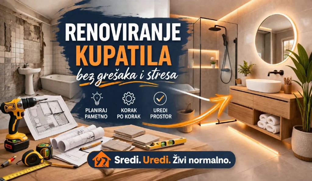 Renoviranje kupatila pre i posle – kompletna adaptacija kupatila od grubih radova do modernog uređenog prostora