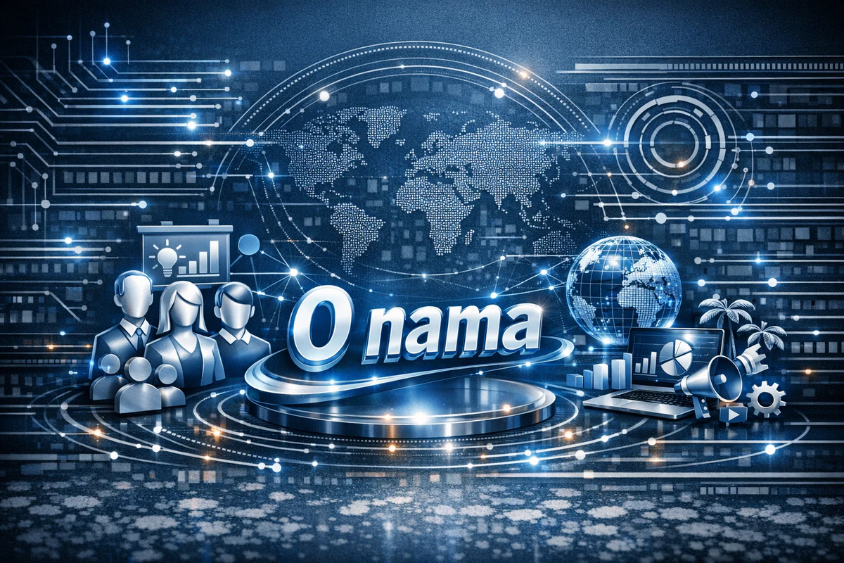 3D vizual sa natpisom „O nama“, ikonama tima, digitalnim globusom, laptopom i metom sa strelicom, koji simbolizuje tim, viziju i institucionalni karakter Sredi‑Uredi portala.