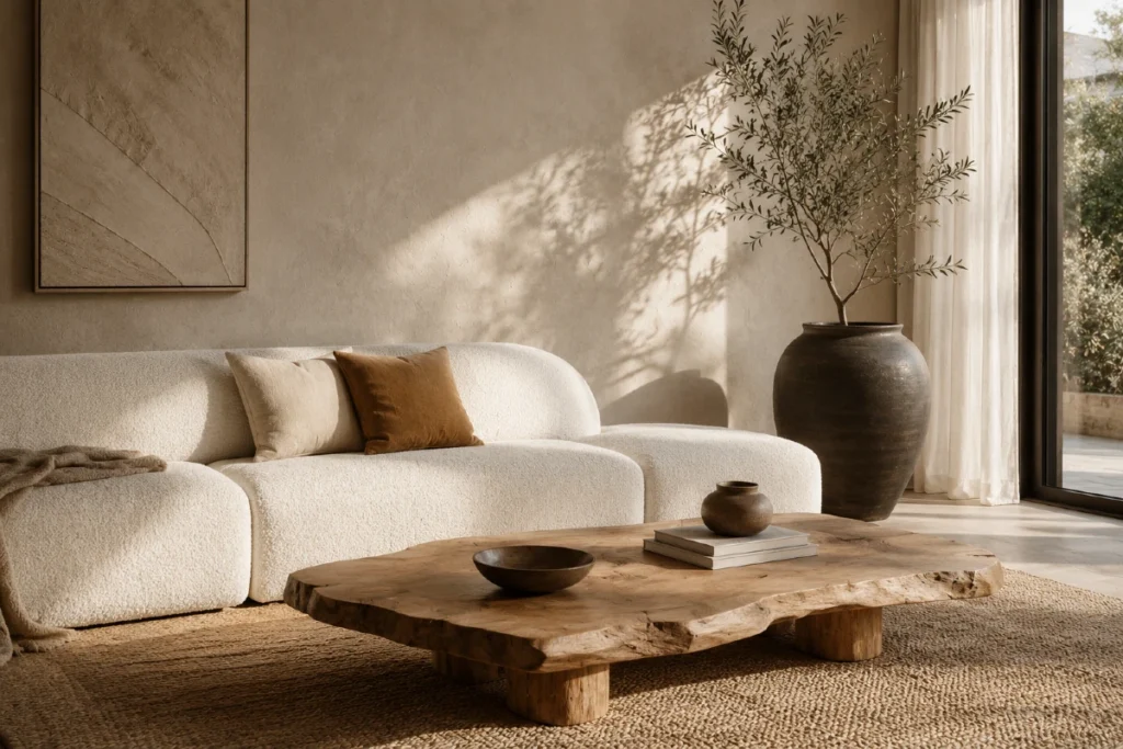 Organic Modern: 7 tajni zbog kojih dom izgleda skuplje, toplije i prirodnije 3 Kako kombinovati drvo i kamen u Organic Modern stilu kroz prirodne materijale i neutralne tonove