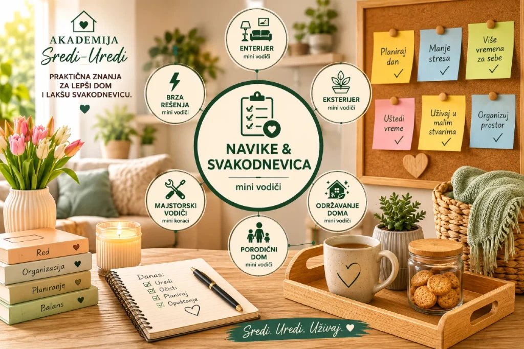 🟨 Navike & svakodnevica — mini vodiči Navike i svakodnevica – mini vodiči za bolje rutine, organizaciju doma i kvalitetniji svakodnevni život